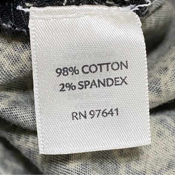 J Jill Black White Floral Stretch Pants Size 6 Petite Boho Pull On Cropped - Picture 5 of 7